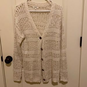 Cream button down cardigan